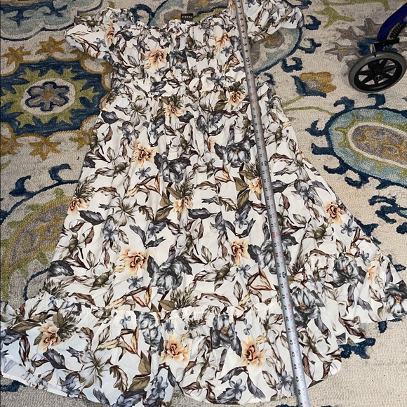 ❤️ Women’s NWT Sz 0 TORRID Tea Length Wash Challis Off Shoulder Peasant Dress - Picture 8 of 12